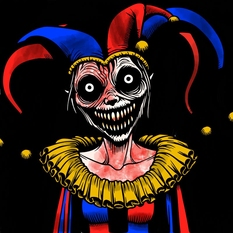 creepy female jester