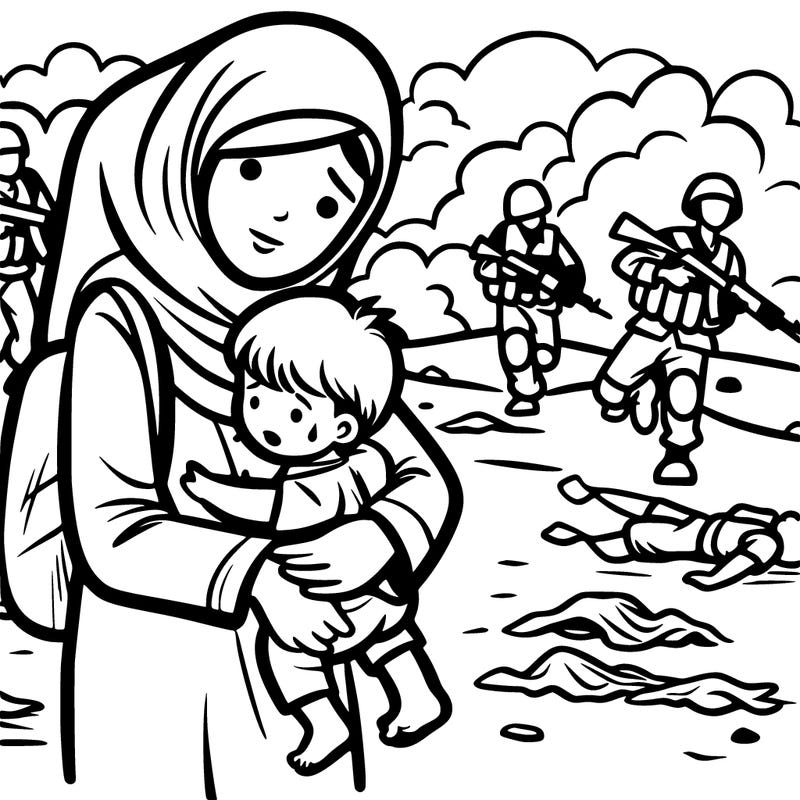 a mother carries her son from the gaza war