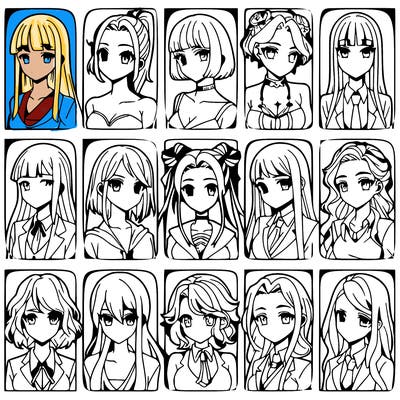 girls that look diffrent anime