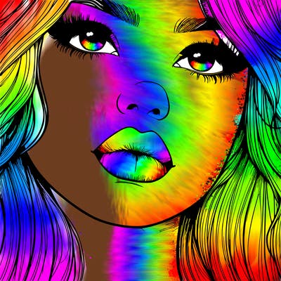 really realistic girl with lips