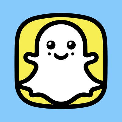 snapchat logo without a face