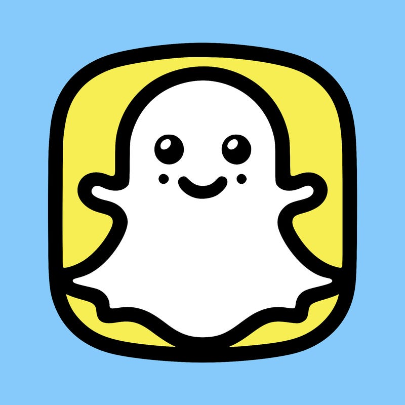 snapchat logo without a face