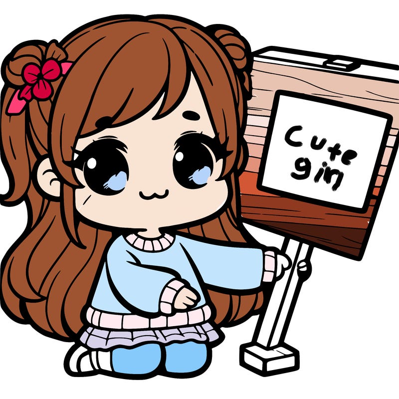 cute girl with sighn