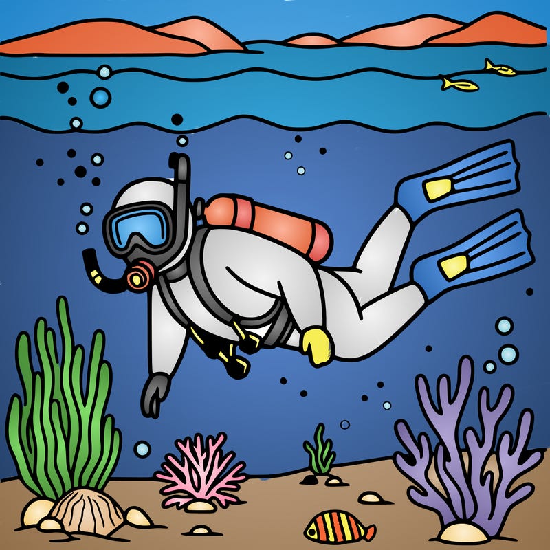 scuba diverse in the ocean