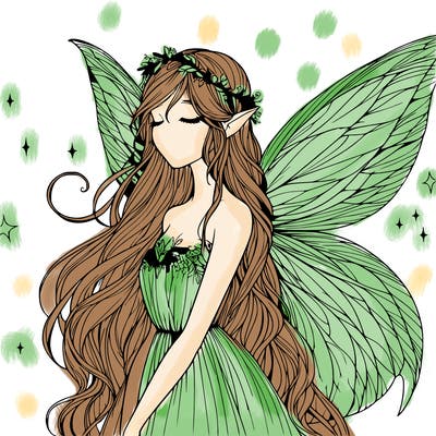 ethereal realistic fairy girl