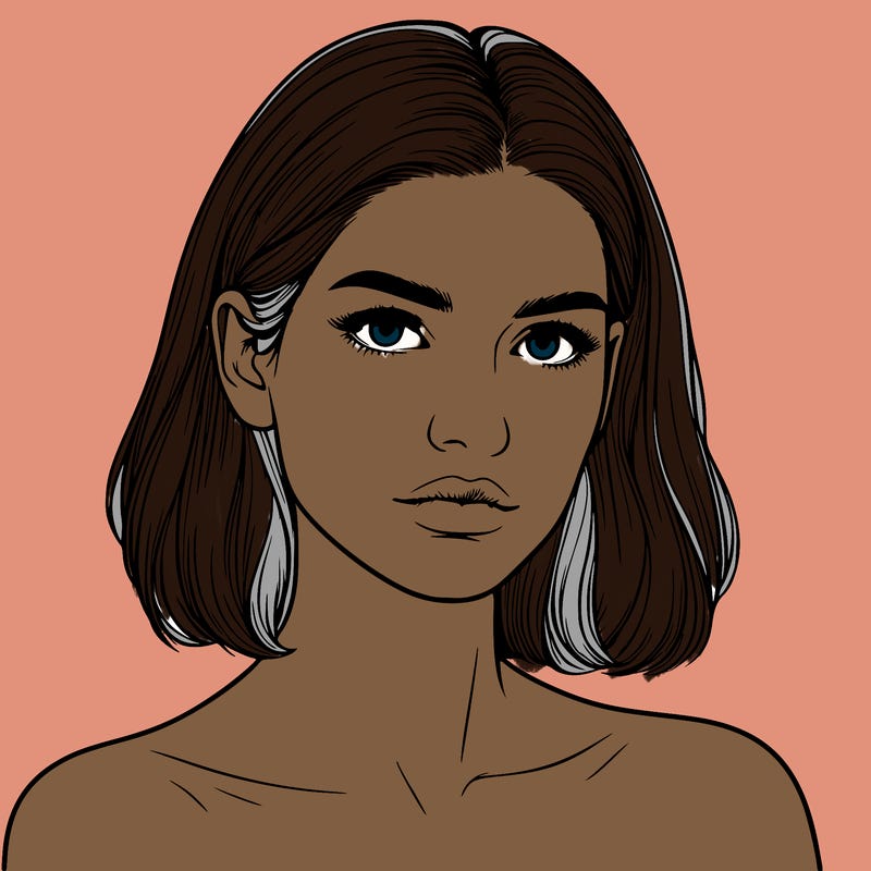 realistic portrait of woman