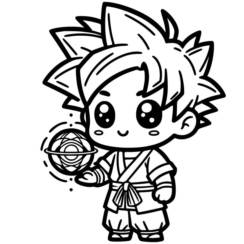 goku with a dragon ball