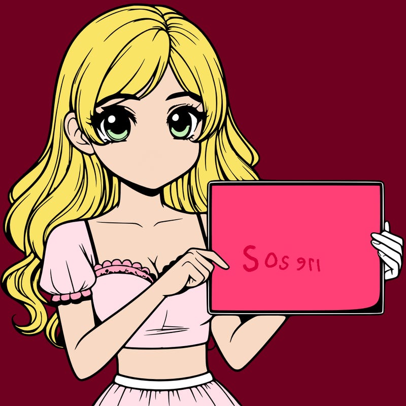 realistic pretty girl holding blank sign