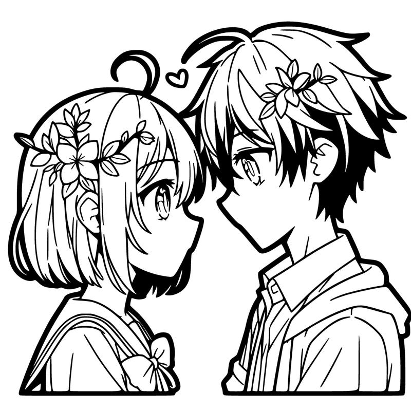 anime girl and boy love