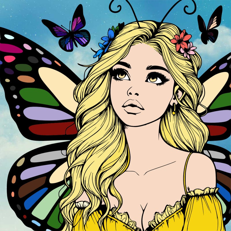 butterfly fairy realistic girl