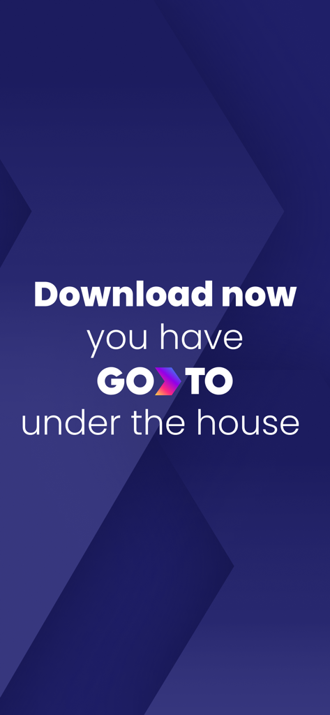 Pantalla promocional de la app de movilidad compartida GoTo con el texto Descarga ahora tienes GoTo en tu casa
