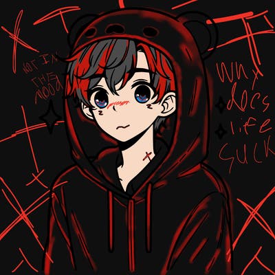 a 17 year old boy in a cute animal hoodie