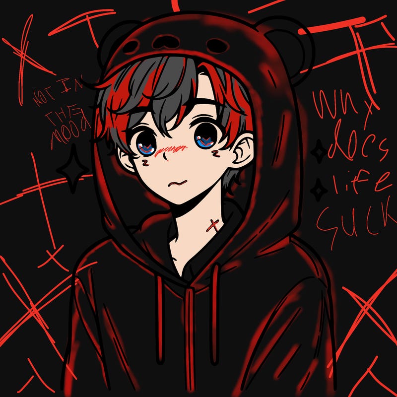 a 17 year old boy in a cute animal hoodie