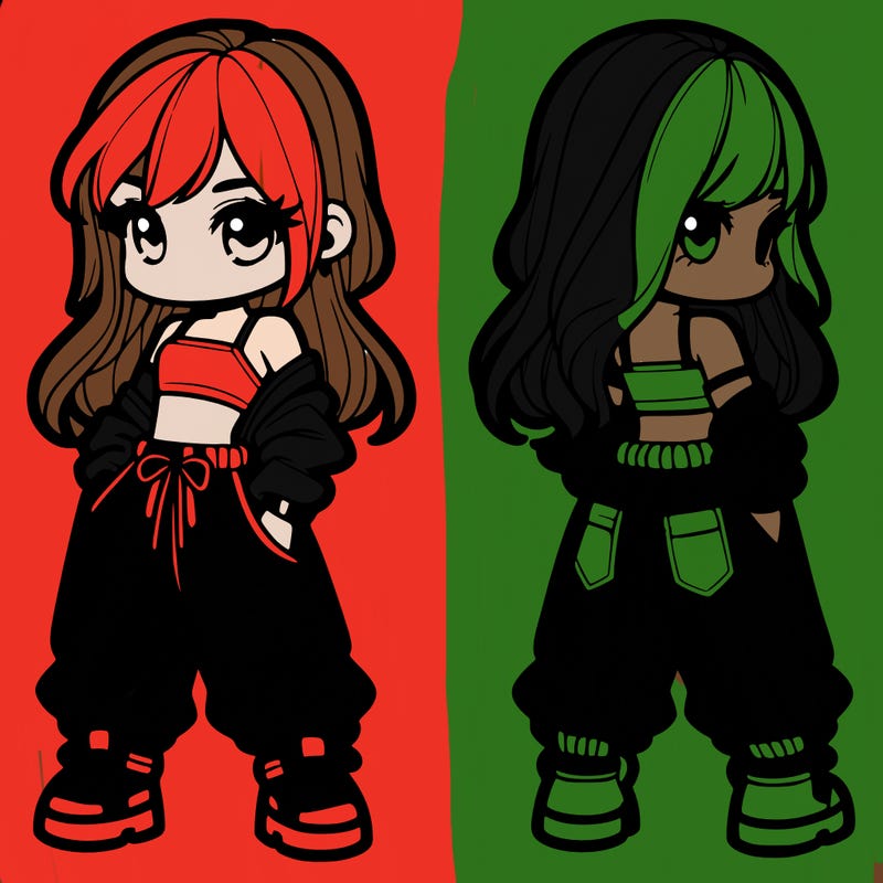 girl in crop top and baggy pants