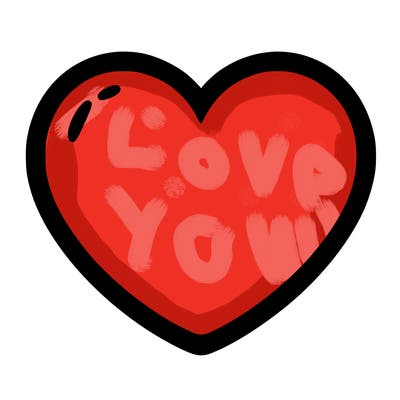 a blank heart