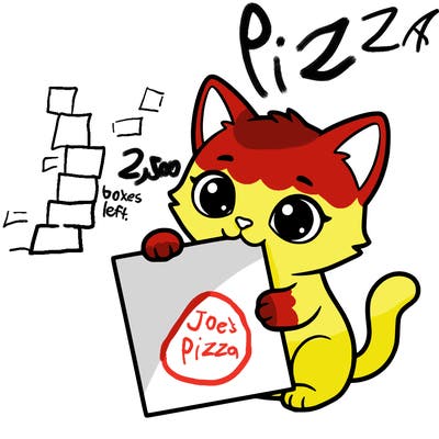 a small cat with a blank sheet of paper in its hand. the cat is sooooooo cute!