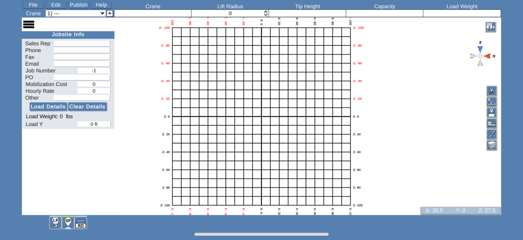A1A Product Suite - A crane lift planning and jobsite management interface within the A1A Product Suite.
