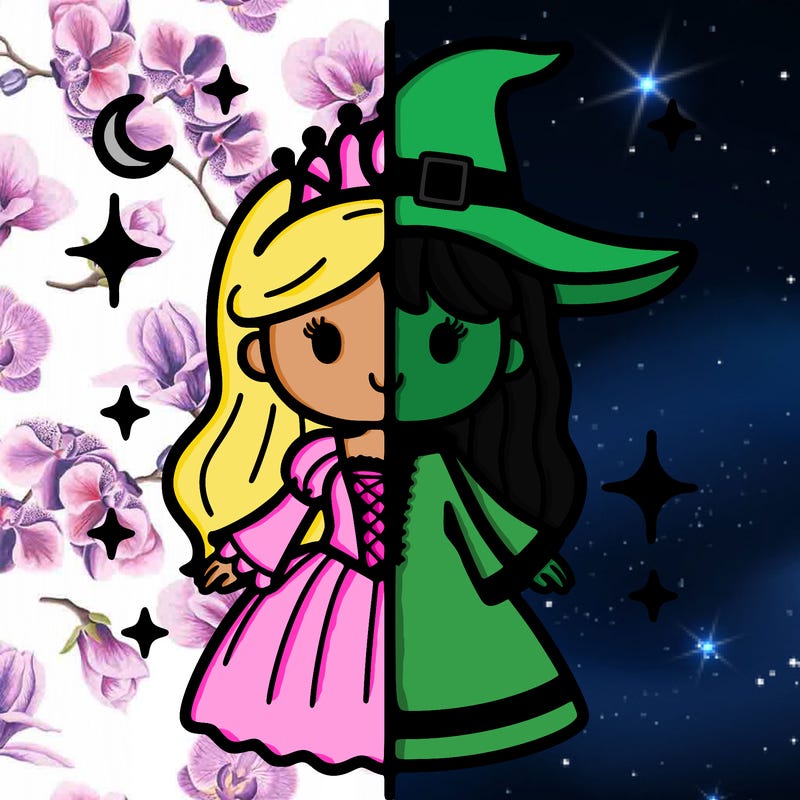 split princess and witch