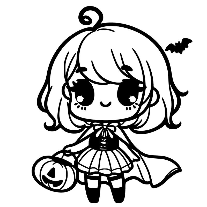 cute halloween girl