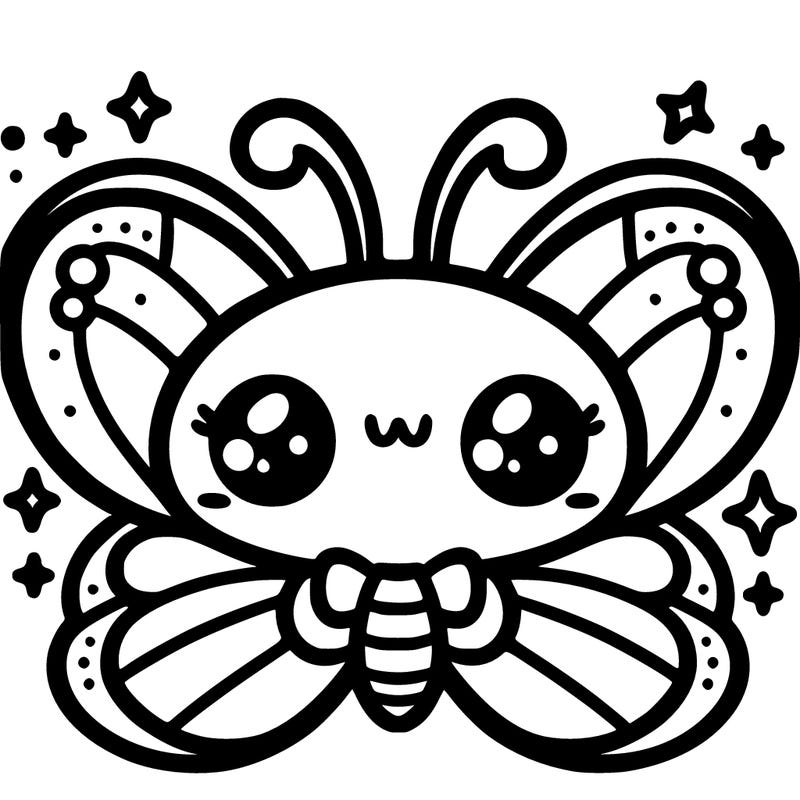 cute kawaii butterfly