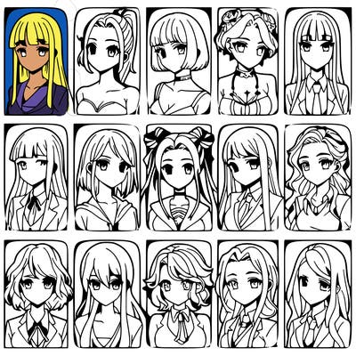 girls that look diffrent anime