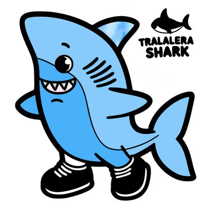 tralalero tralala shark with blue shoes