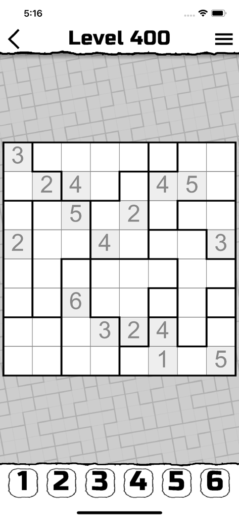 Suguru - Suguru mobile app gameplay showing a logic grid and number selection menu
