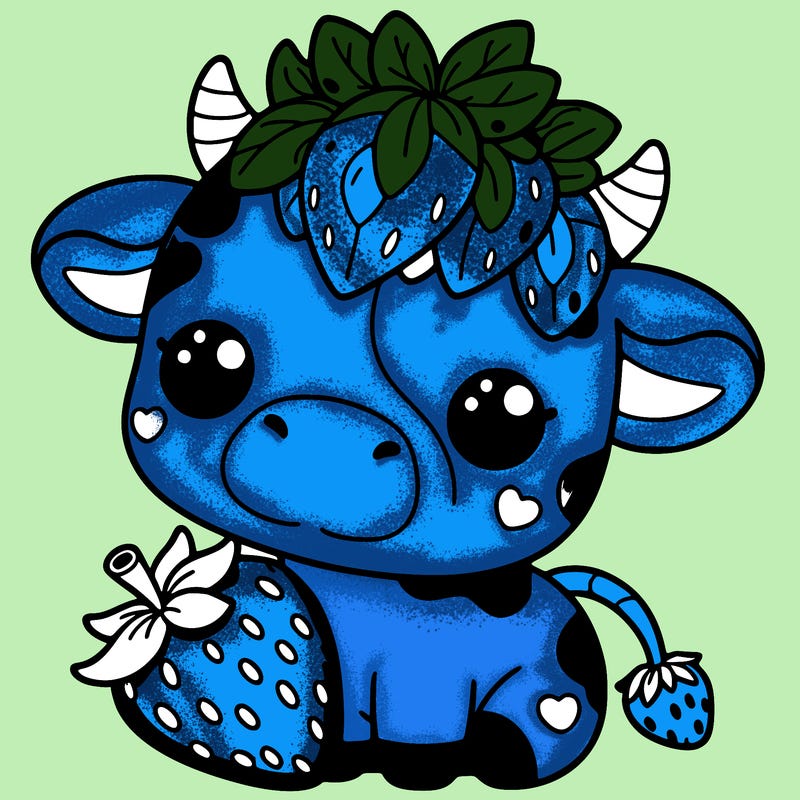 cute strawberry cow