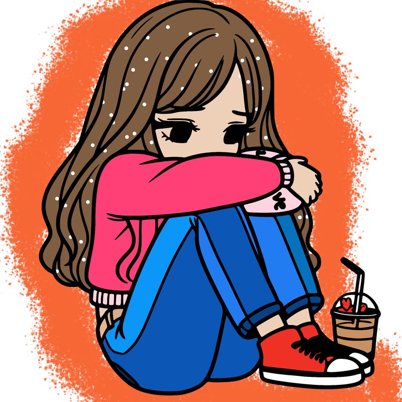 a girl  after a breakup