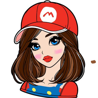 semi realism beautiful girl wearing cap