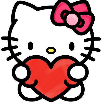 hello kitty with heart