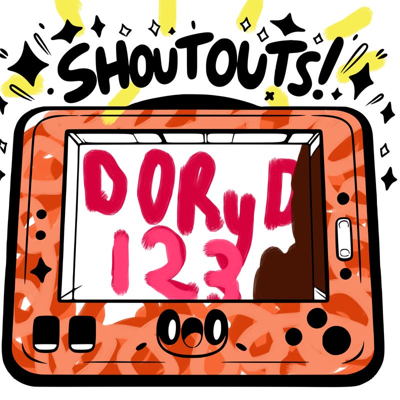 blank canvas that says above it shoutouts