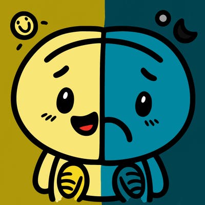 one side happy one side sad