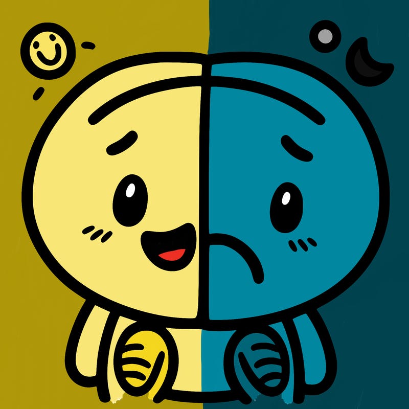 one side happy one side sad