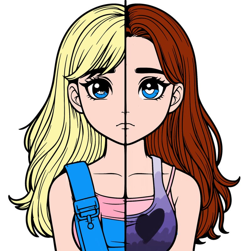 realistic girl split