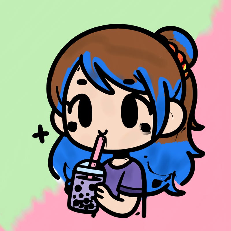 girl drinking boba