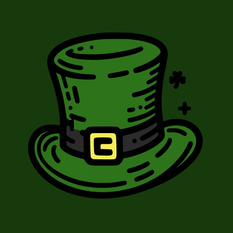 st patrick hat with thin lines
