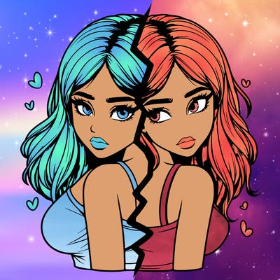 realistic girl split