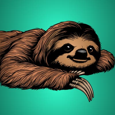 realistic sloth