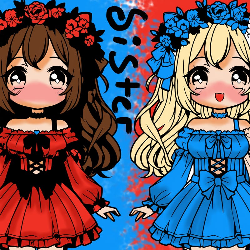 animie girl cute with flower krown