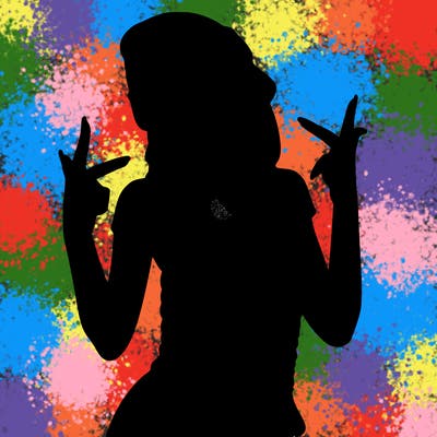 realistic teenage girl with braids and a beanie and crop top doing 🫶🏼