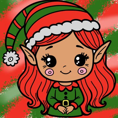 christmas elf girl