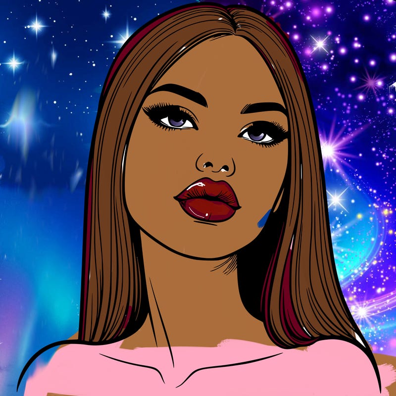 realistic woman with full lips