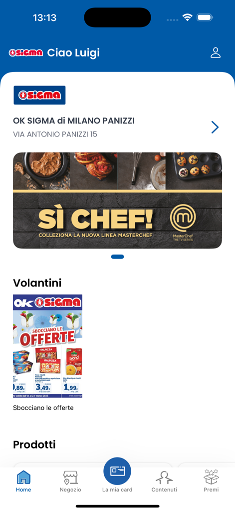 SuperSIGMA - SuperSIGMA app home screen featuring local store location and digital grocery flyers