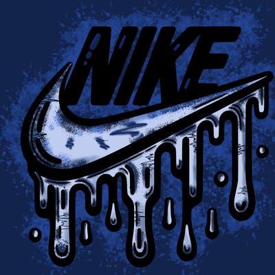 dripping nike logo