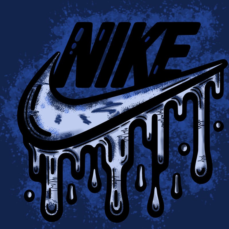 dripping nike logo