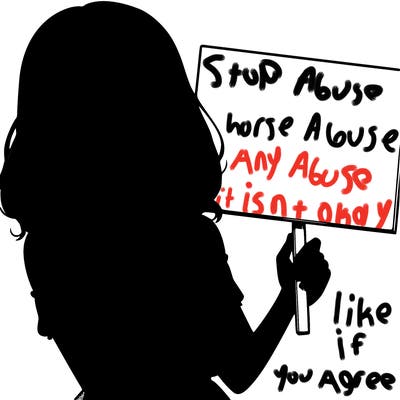 realistic pretty girl holding blank sign