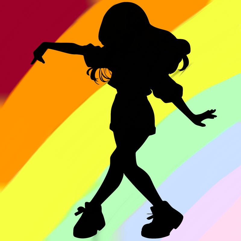 realistic girl danceing