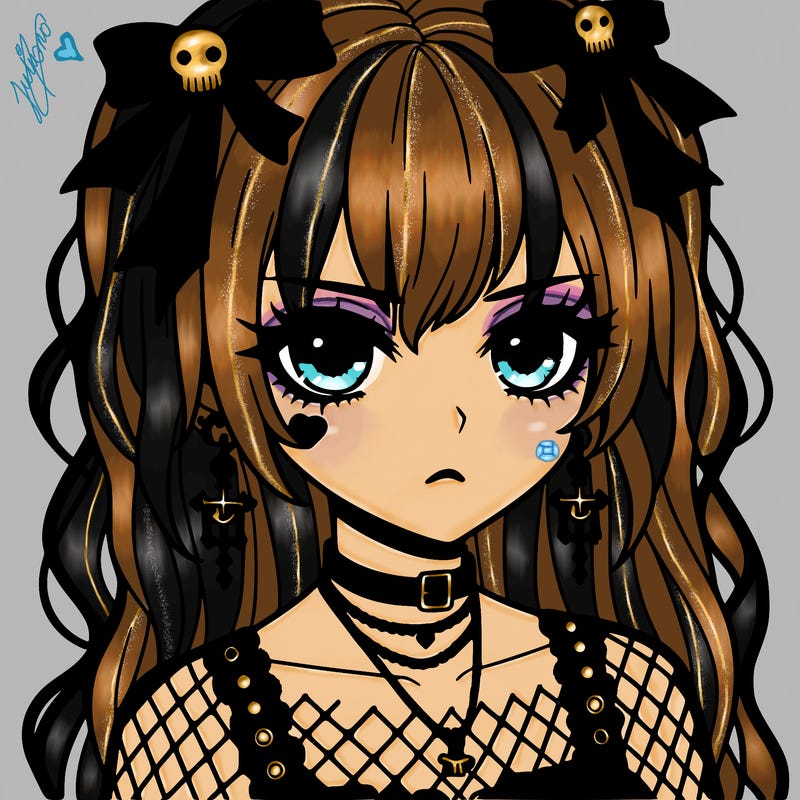 goth anime girl