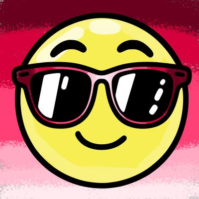 emoji with sunglasses
